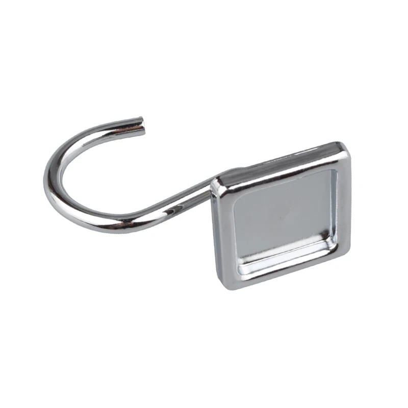 Decorative Shower Curtain Square Hooks Set Pack Of 12pc Metal Hooks