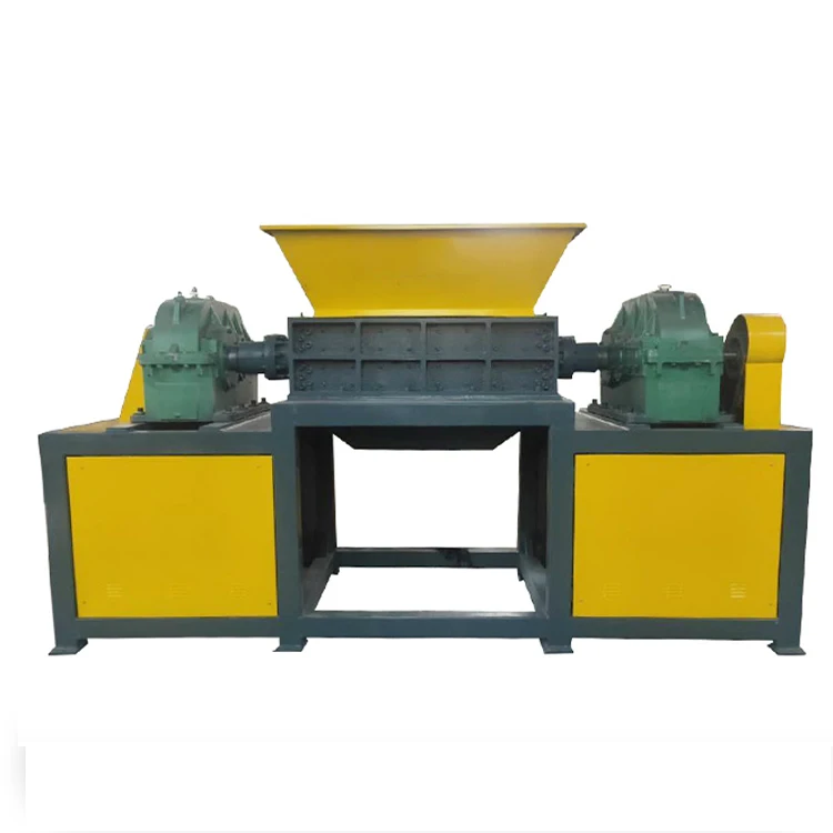 
used small mobile pellet wood plastic pump tire double shaft scrap shredder 