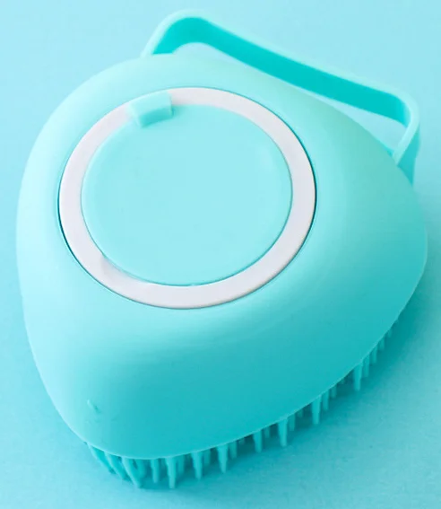 

D-210923-7  silicone blue/red/green/rose red color People and pet cleaning massage brush put detergent and water