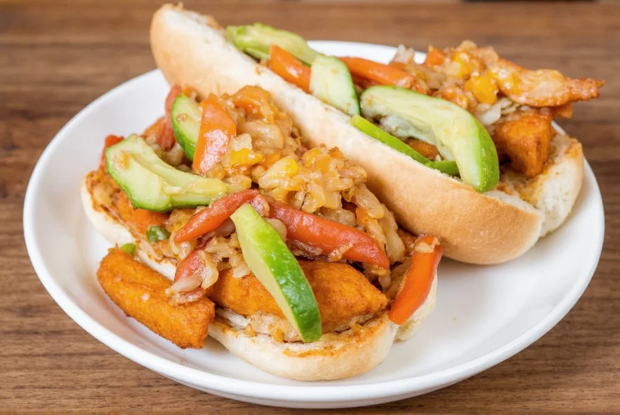 Bahn Mi Sandwich with drizzle of sauce
