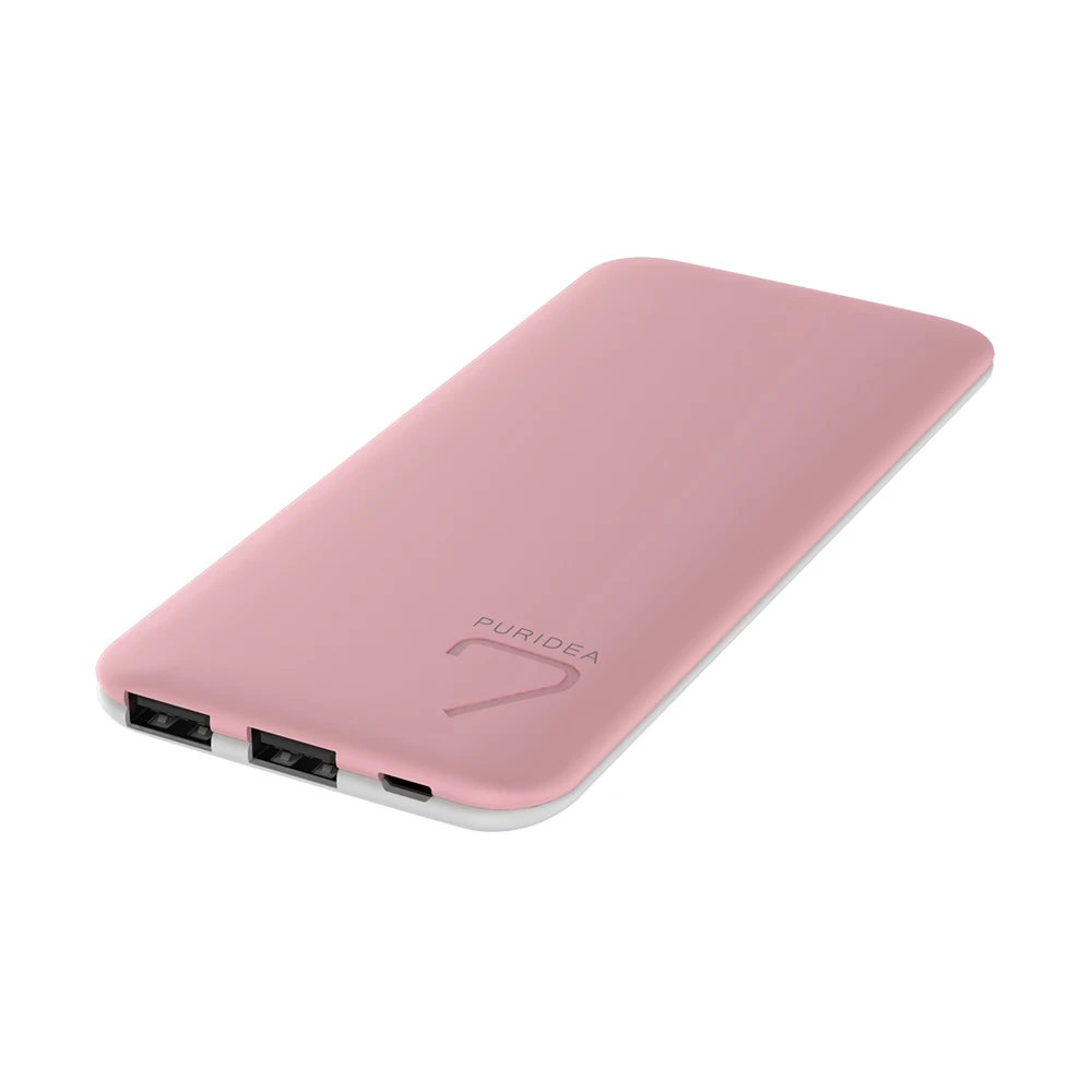 
PURIDEA S4 6600mAh Mobile Power Bank Dual USB Output Pink 