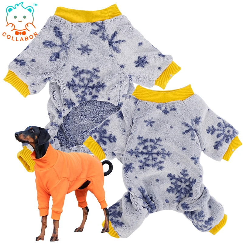 

COLLABOR Heart Snow Pattern Newly Design Pet Dog Overalls Cold Winter Thicken Dog Clothes, Solid, digital print