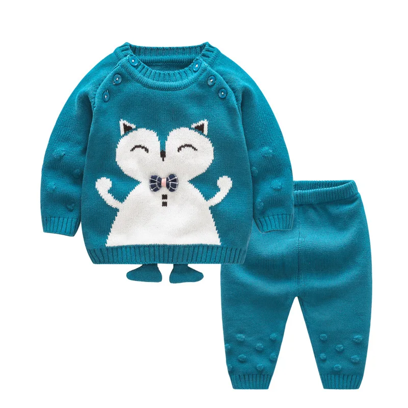 

2019 new arrival lovely newborn baby cotton pullover kids sweater set