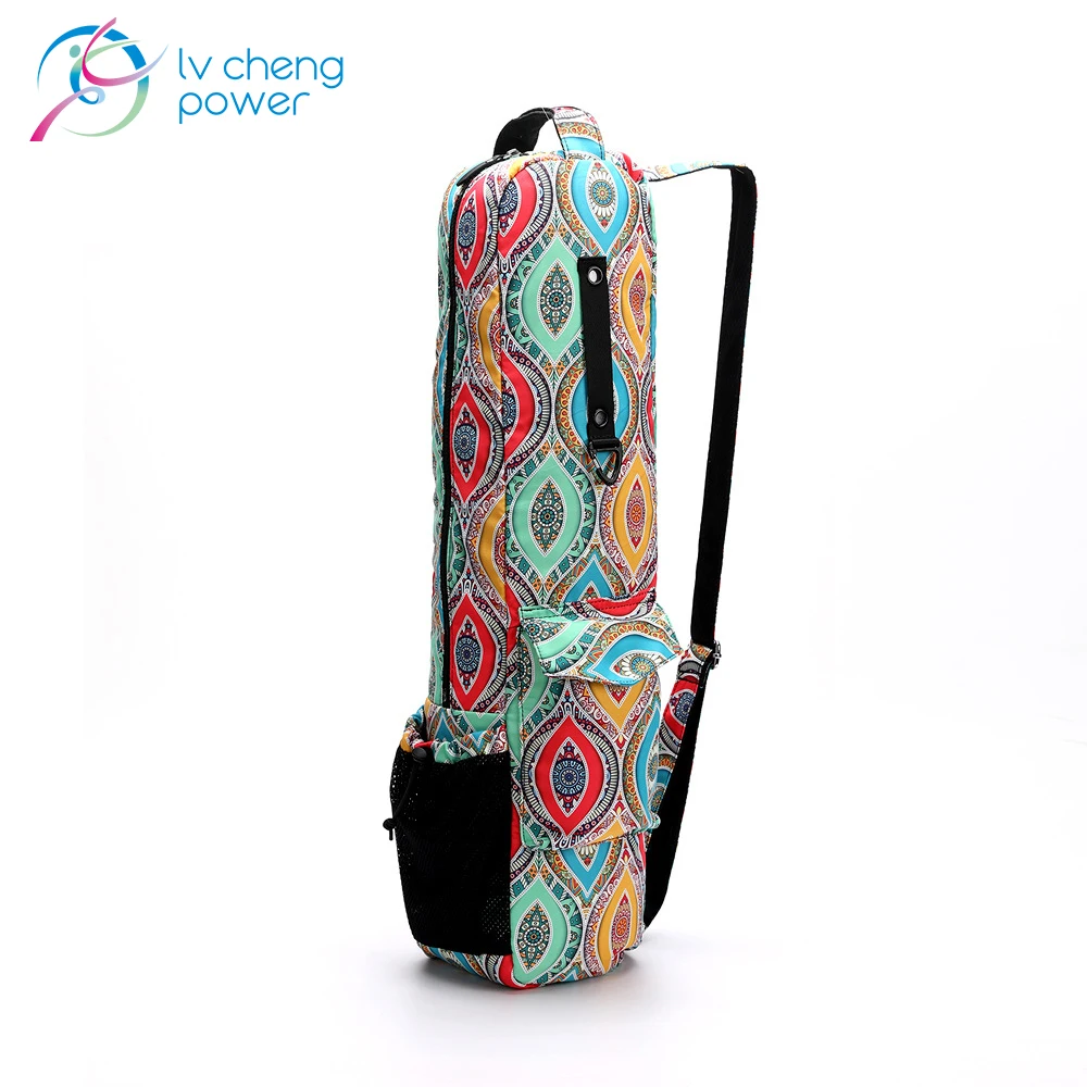 

Yoga Mat Holder Carrier Yoga Backpack With Water Bottle Holders Yoga Mat Carrying Bag for Women Men Gym Sport Travel, Black
