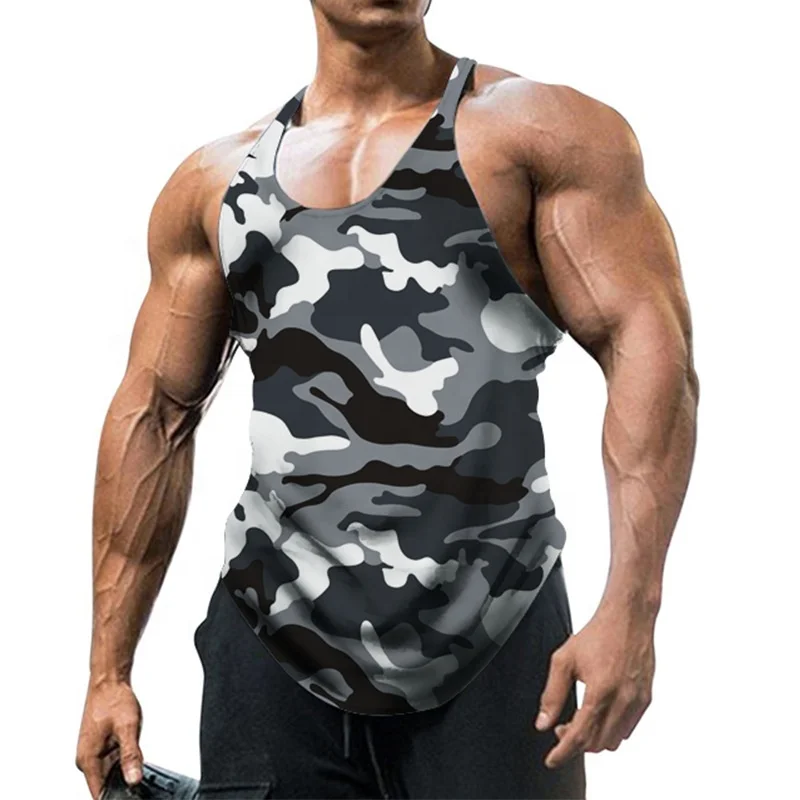 

Camouflage Fitness Apparel Men Fitness Men Sleeveless Tank tops Plus Size Sports Wear Gym Muscle Vest