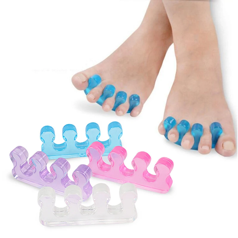 

Soft Silicone Toe Separating Gel Toe Separator Flexible Finger Spacer Silicone Soft Form For Manicure Pedicure Nail Tool, Picture