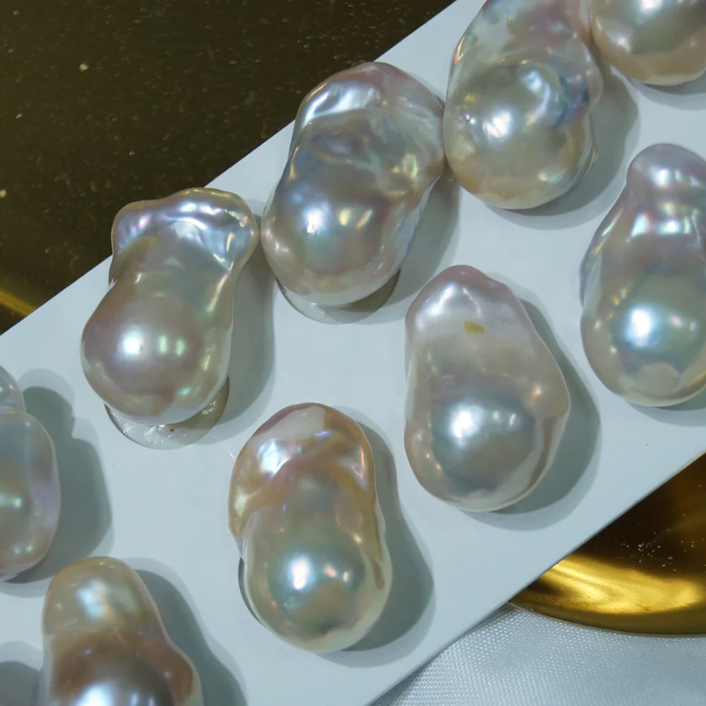 

Wholesale 3A high luster 15-16 mm High Quality different white Color no hole half drilled Natural Baroque Loose Pearl, Colors