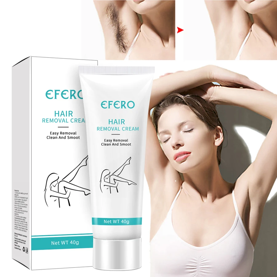 

EFERO Hair Removal Cream Painless Removal Depilation Calming Balm Gentle Effective Epilator Delicate Smooth Underarm Leg Arm