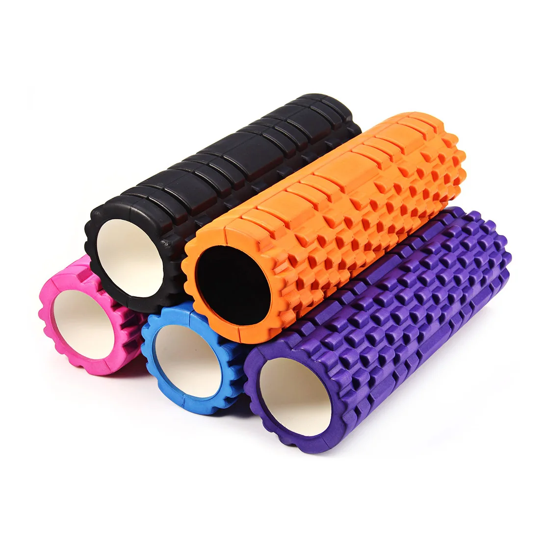 

12.75 inches x 5.25 inch diamete foam roller Stretch overworked and strained muscles of the leg, Optional