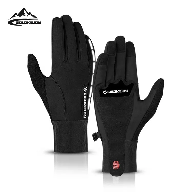 

GOLOVEJOY DB31 New Outdoor Sports Fleece Gloves Cold Warm Wear Touch Screen Reflective Motorcycle Riding Gloves, Has 2 colors