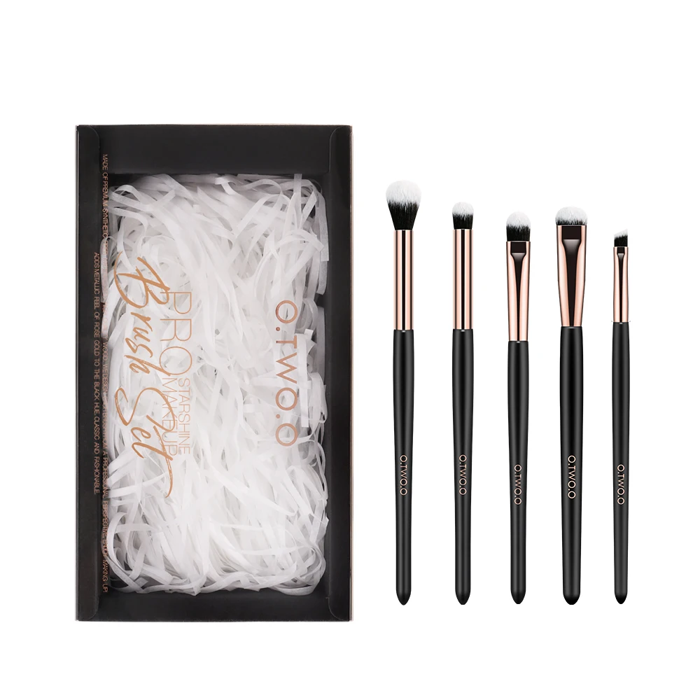 

O.TWO.O T01 make up brushes set 5pcs black color new style eyeshadow face blending cosmetics brush set