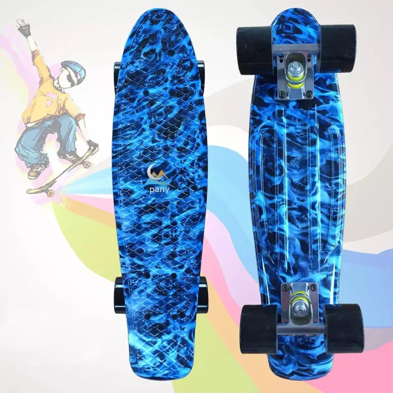 

CE certificate mini led wheel fish longboard skateboard Retro Penny Style Board, Customized color