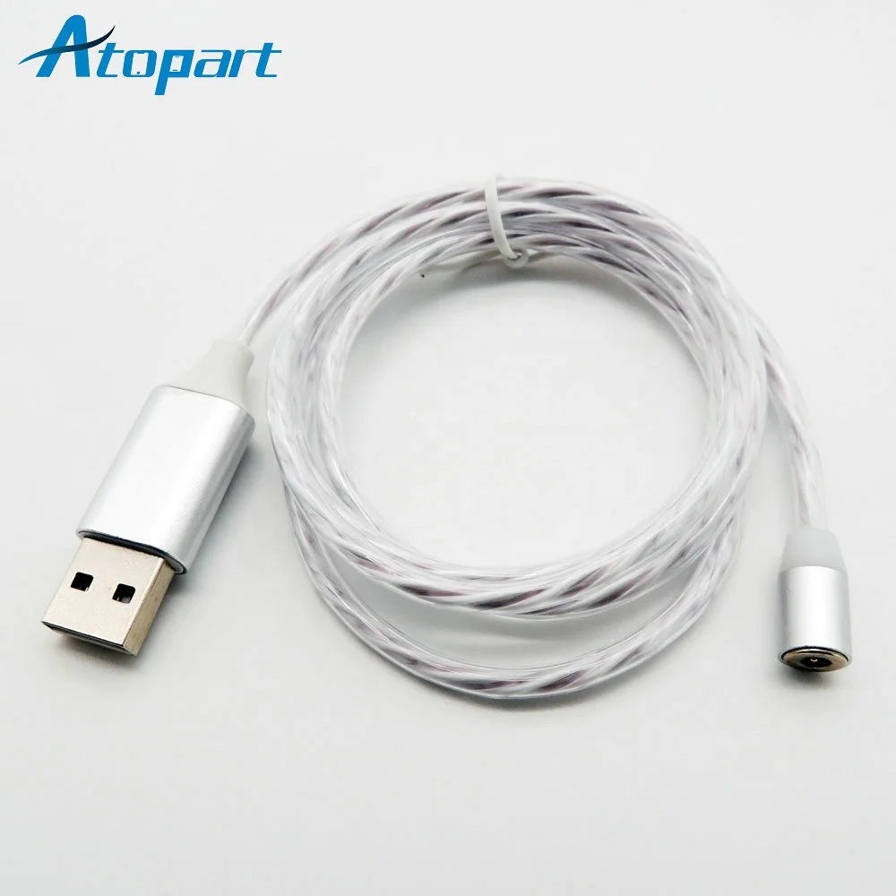

Newest design phone accessories wholesale magnetic micro usb cable led charger cable magnet fast charge magnetic phone charging