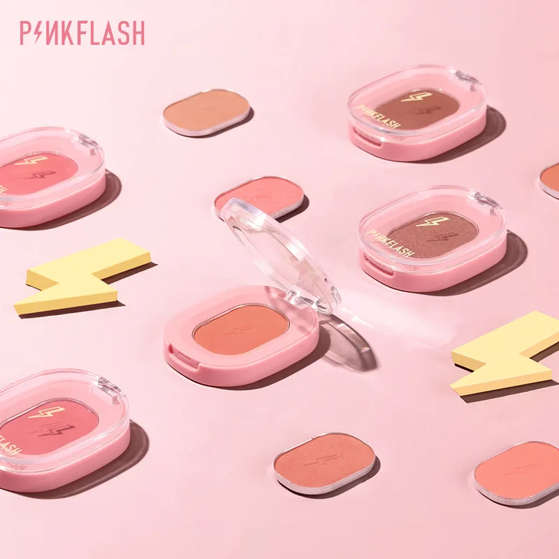 

OMG Pinkflash 11 colors customized magic single vegan compact rose blush palette private label makeup cream cheek blusher