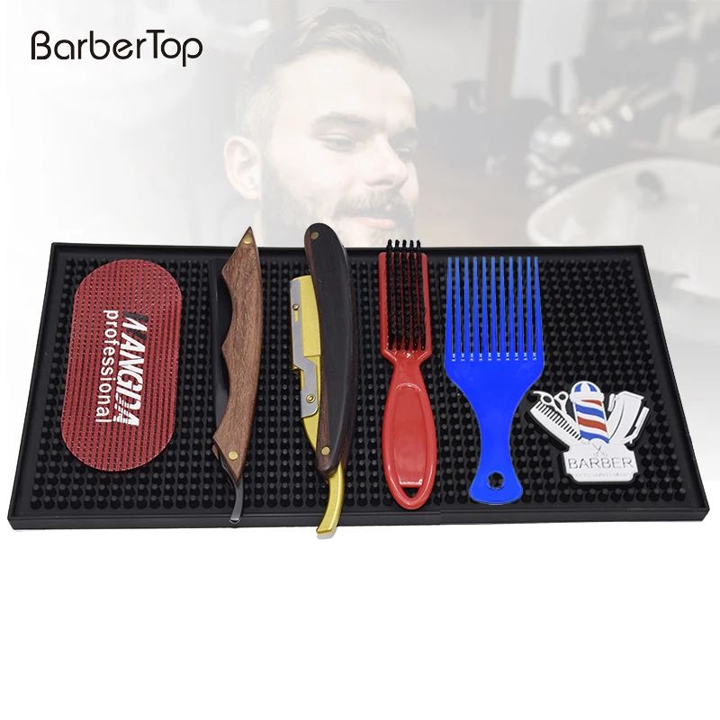 

2020 Amazon Hot Sale Salon Heat Resistant Mat Barber Tool Holder Silicone Mat, Customized