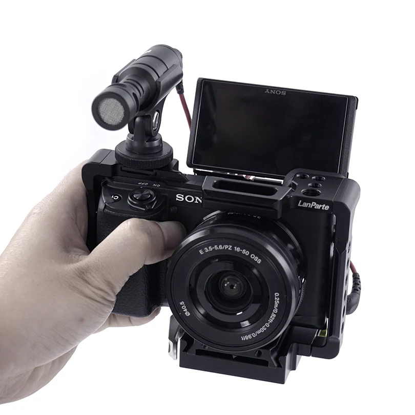 

Vlog camera cage for Sony A6400, Black