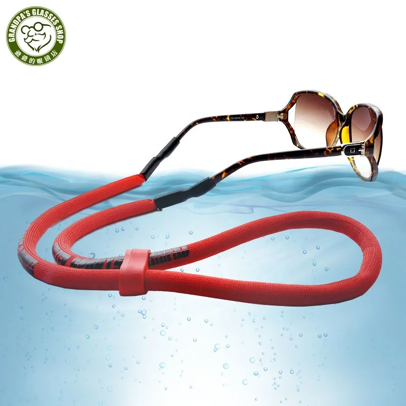 

Custom Fashion colorful Water sports sunglasses floating strap High Quality Foam adjustable floating eyeglass cords, Black / red / green