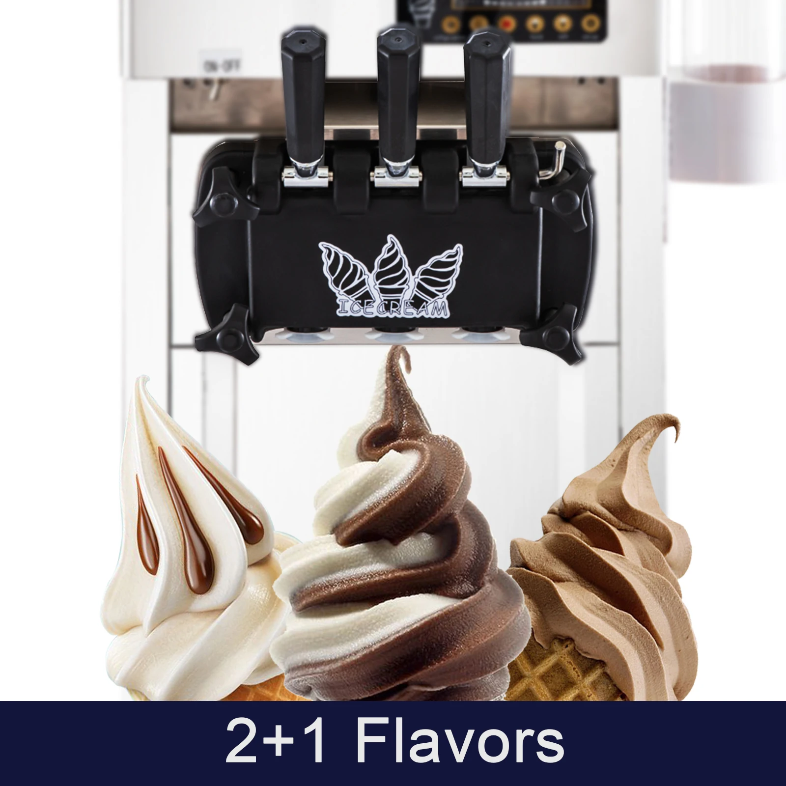 Table Top 3 flavors Mini Soft Ice Cream Machine Price/ Small Ice Cream Maker