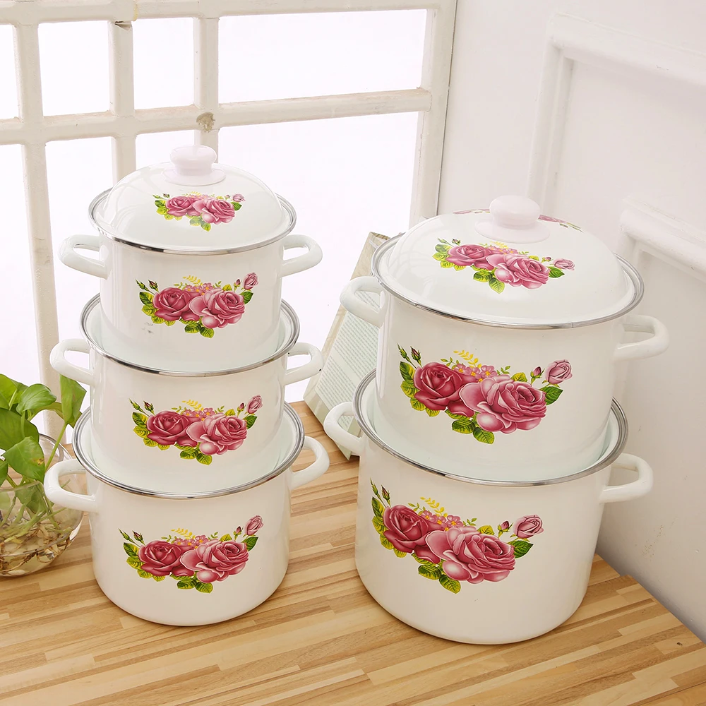 755db5 Enamel Turkish Amc Cast Iron Casserole With Decal Cookware Set