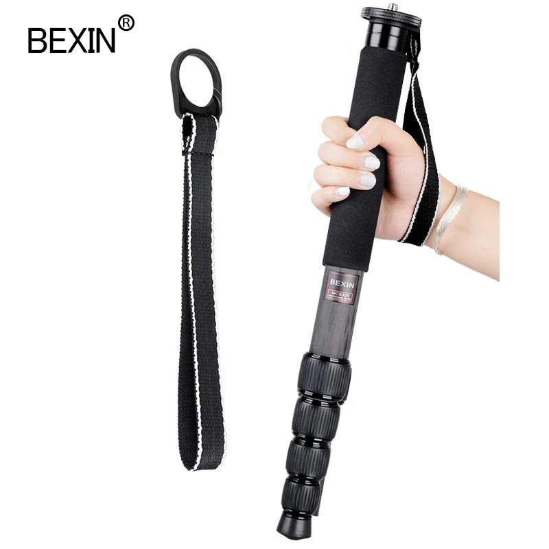 

BEXIN Professional heavy duty lightweight flexible stabilize carbon fiber dslr camera tripod Unipod monopod for photography, Black