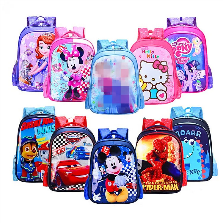 

Schoolbags for primary school students boys and girls cartoon cute light-weight light ridge protection children's pencil bag bac