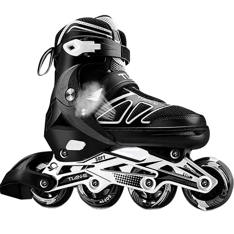 

Factory Price Flashing Roller Four Wheels Inline Roller Skates For Adult Custom Logo Adjustable Skate Shoes