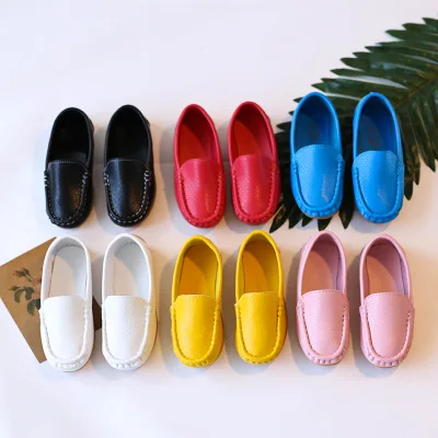 

Children Shoes PU Leather Casual Styles Boys Girls Shoes Soft Comfortable Loafers Kids Shoes, Black,red,yellow,etc