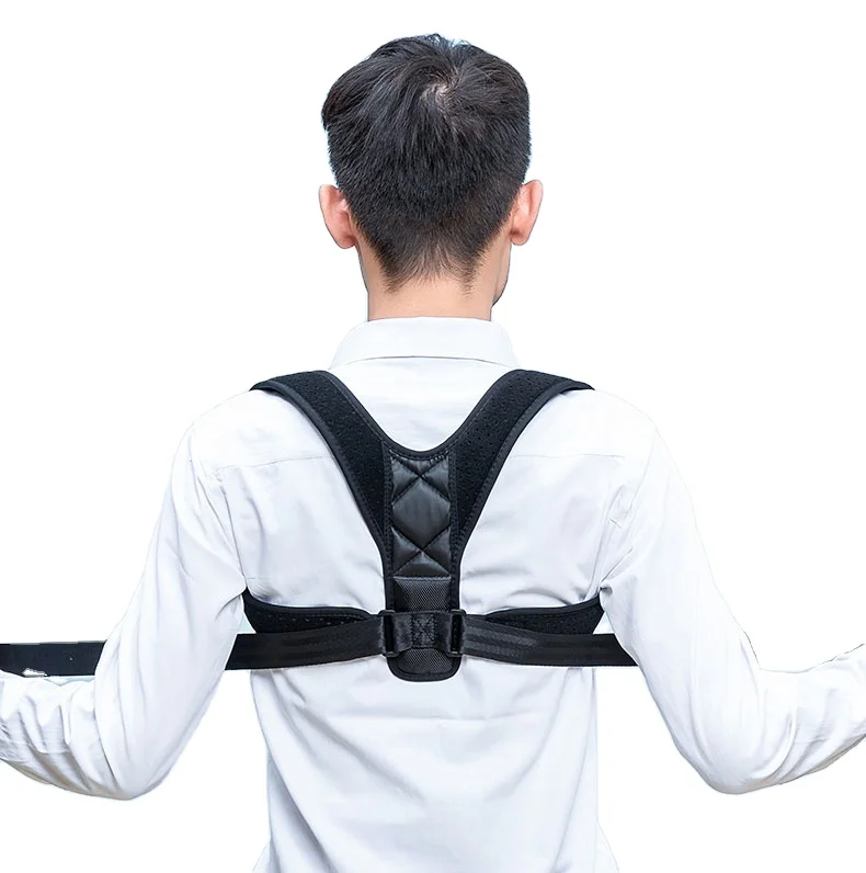 

New Custom Medical therapy tourmaline magnet stone back and shoulder support belt corrector, Balck