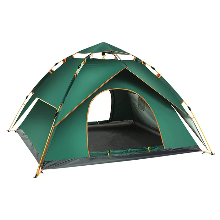 

Automation large capacity waterproof windproof safe comfortable breathable portable folding net family outdoor tents, Green,orange,blue