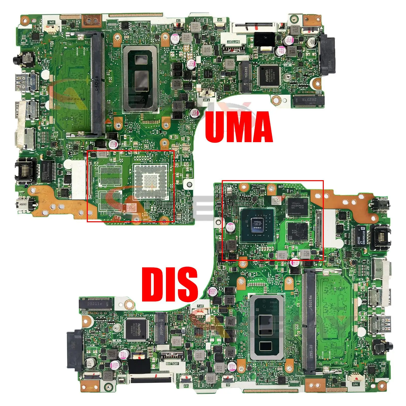 

X545FA Mainboard For Asus VivoBook 15 X545FA X545FB X545FJ X545F Laptop motherboard With I3 I5 I7 10th Gen CPU 4G/8GB RAM