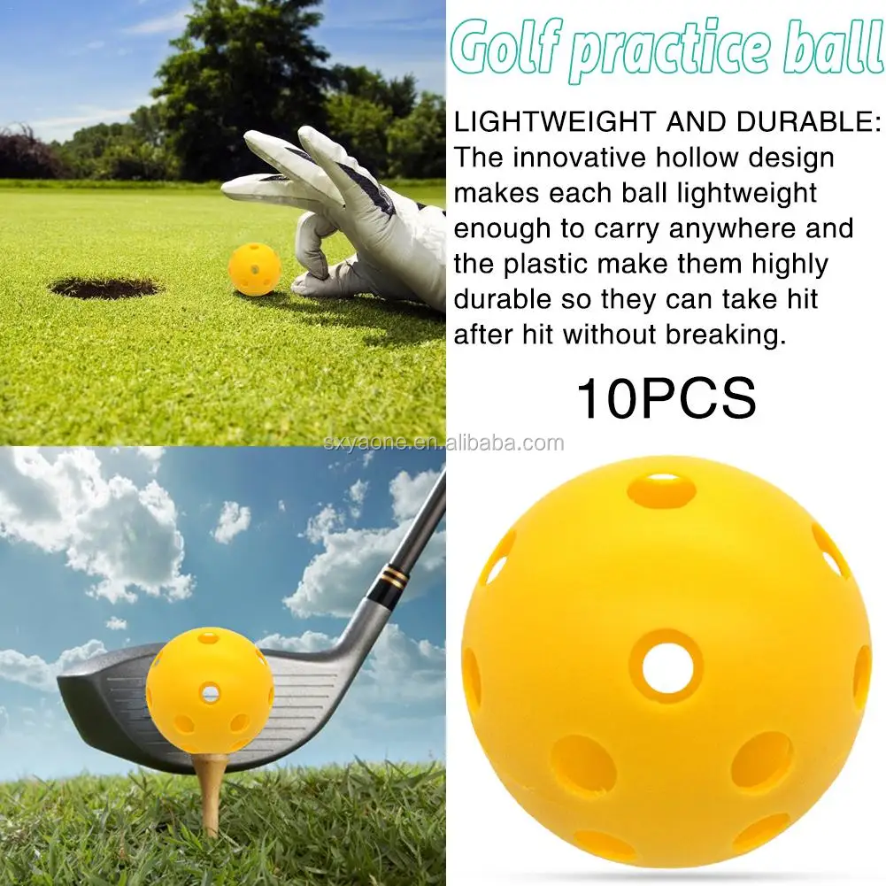 Hot Selling Plastic Golf Practice Balls Airflow Ball Hollow Golf Balls
