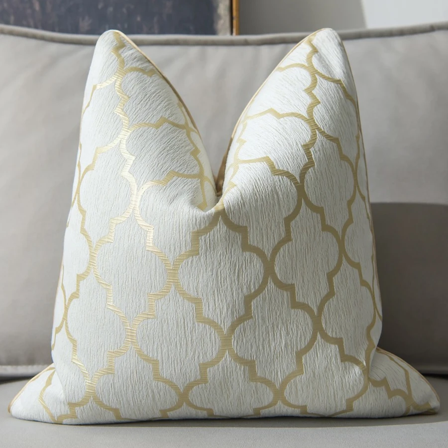 

Sipeien Jacquard Luxury Style Stripe Throw Pillow Cover Soft Nordic Pillowcase Cushion for Bed Sofa Couch Decor