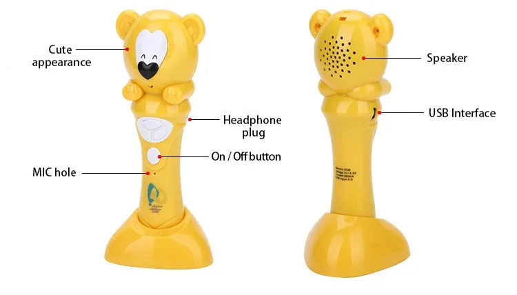 Brinquedo educacional dos desenhos animados, ler caneta, aprendendo o idioma Inglês crianças inteligentes falando canetas com músicas em áudio