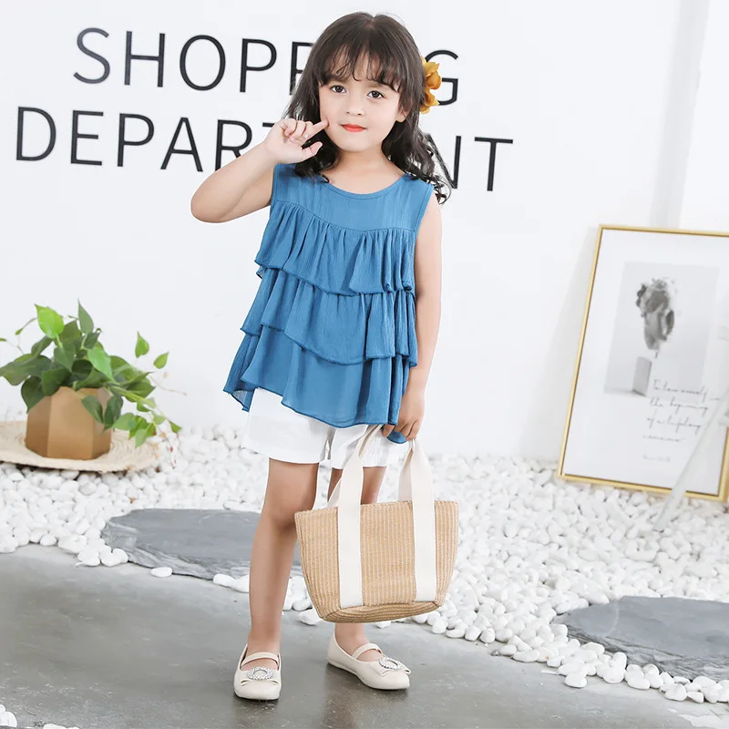 

2020 summer baby girl clothing sets summer sleeveless little girls clothing sets designer