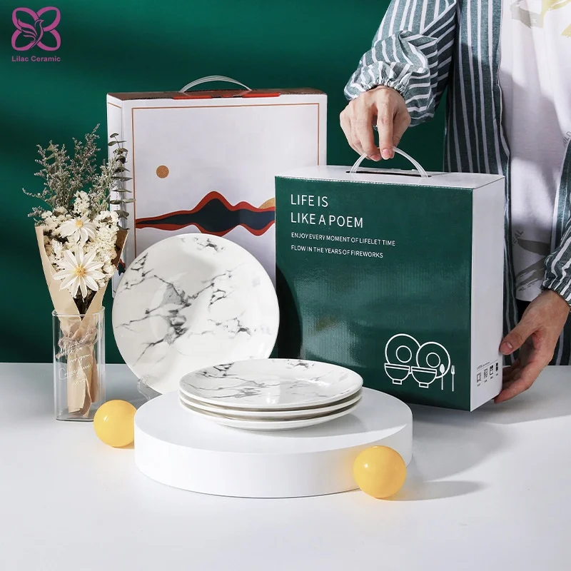 Latest White Round Porcelain Custom Dinner Plates, Hot Sale Ceramic