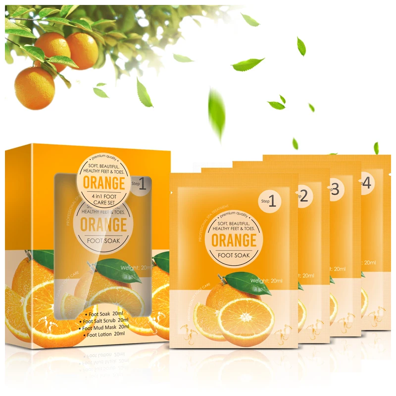 

Orange Fragrance Classic Exfoliating Crystal Mud Luxury Foot Care Set Box Instant Delivery