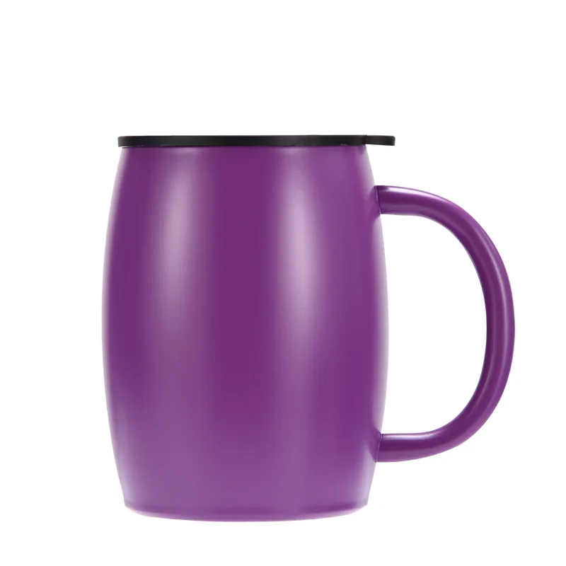 

CL012 Stainless Steel Beer Coffee Cup Double Wall Heat Resistant Tea Mug Portable Vacuum Coffee Cup With Handle Insulation Mug, 6 colors