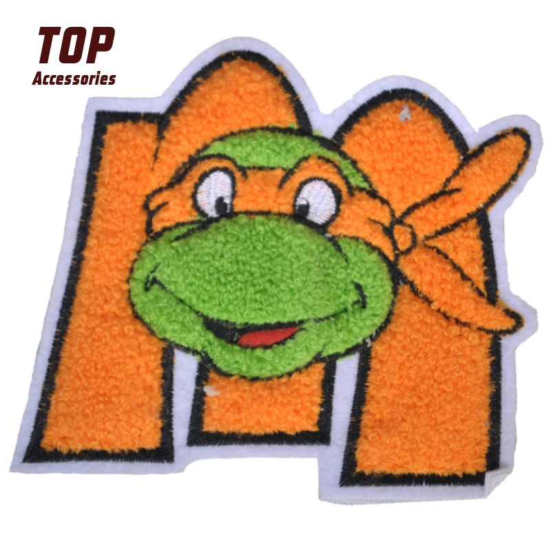 

Low Minimum Quantity Embroidery Cartoon Towel Chenille Patch for Hoodies