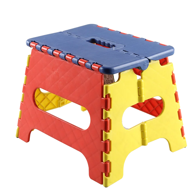 

RoyalUnion New Non-Slip Folding Step Stools for Kids Portable Stool for up to 150kg Yellow+ Blue  plastic folding