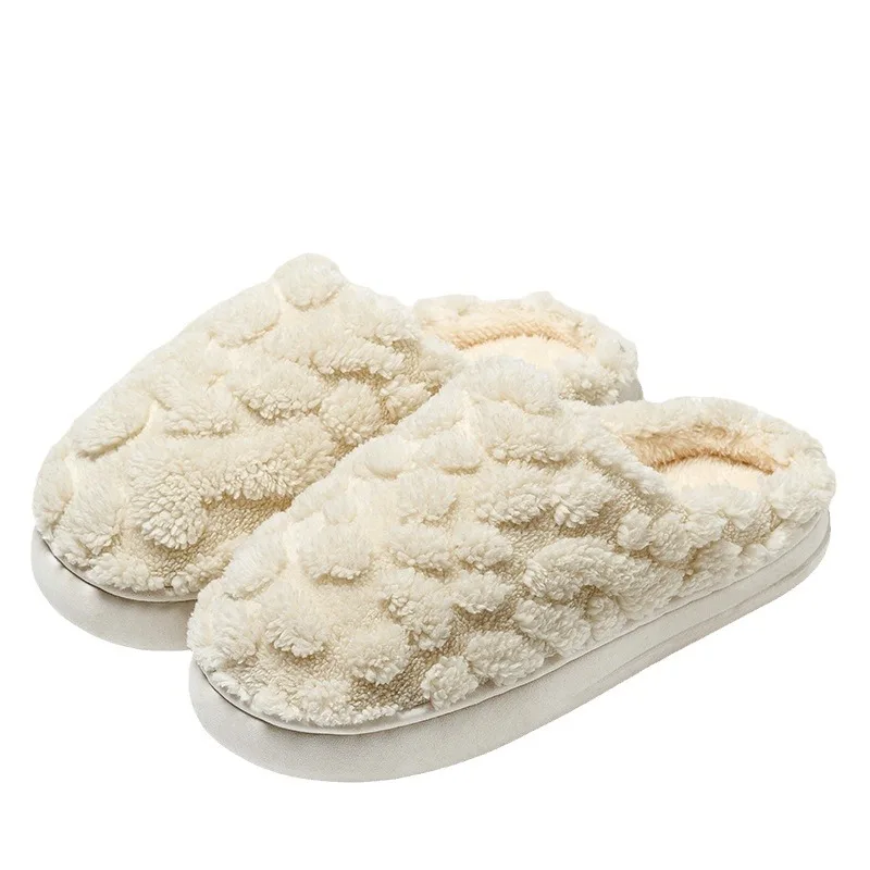 

New Arrival Women's Soft Winter Warm Platform Thick Sole Plush Lining Home Fluffy Slippers