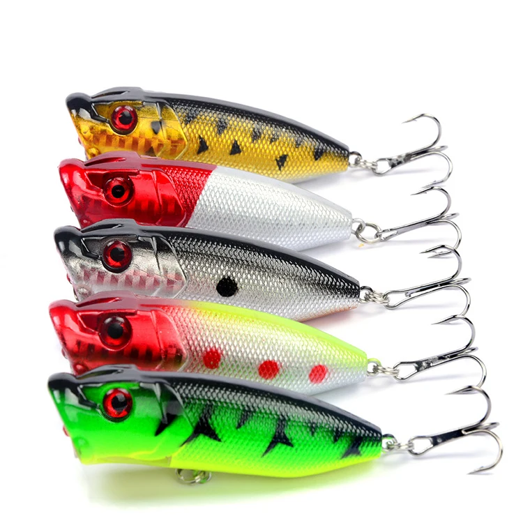 6.5cm/12g fake lure hard fishing lures topwater popper bait making noise