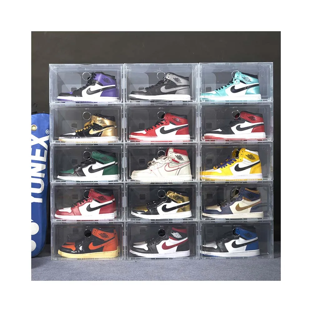 

Cheap wholesale unisex stackable storage shoes rack shoes box pp plastic boxshoe box storage plastic transparent