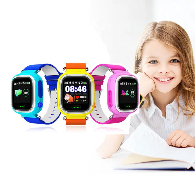 

GPS Smart Watch Baby Watch Q90 with Wifi Touch Screen SOS Call Location Device Tracker for Kid Safe Anti-Lost Monitor PKQ60 Q50, Black, orange, blue, light blue, pink