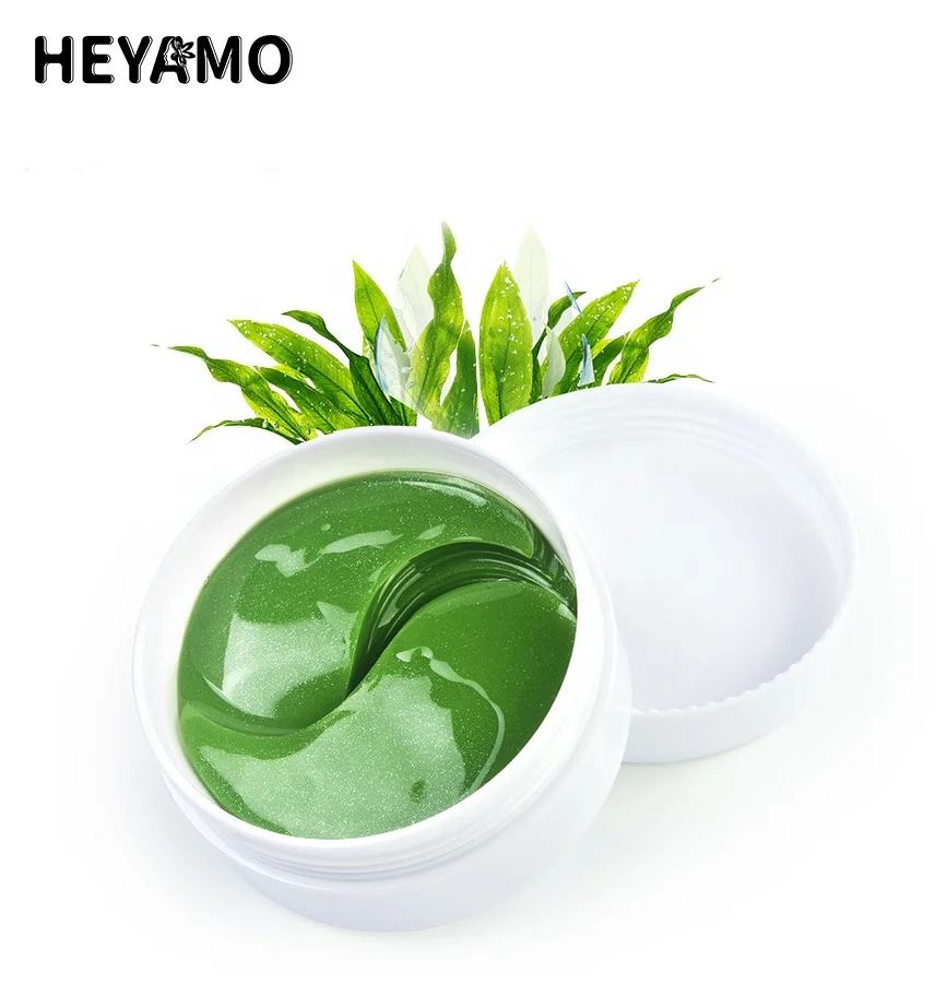 

HEYAMO Green Beans Private Label Skincare Eye Pads Samples Free Silicone Face Patch Tazas Personalizadas Own Logo Eye Mask Gel