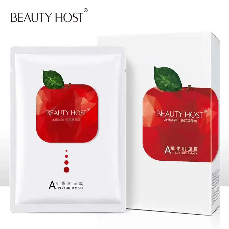 

Private Label Skin Care Natural Beauty Face Sheet Mask Moisturizing Nourishing Organic Apple Youth Facial Mask