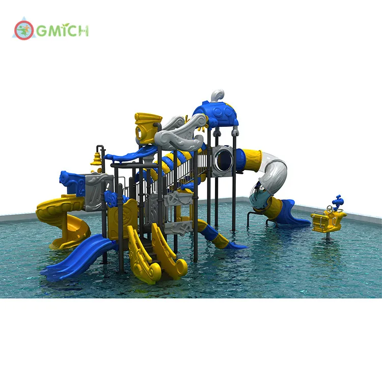 

Amusement double lane water slide water slide challenger game plastic water slides sets JMQ-010191