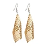 Cross-border new exaggerated earrings multi-colour large area sequin earrings hook versatile metal earrings for girl