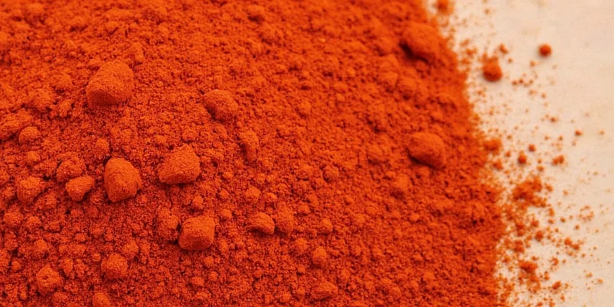 Paprika powder in a glass jar with colorful spices around it