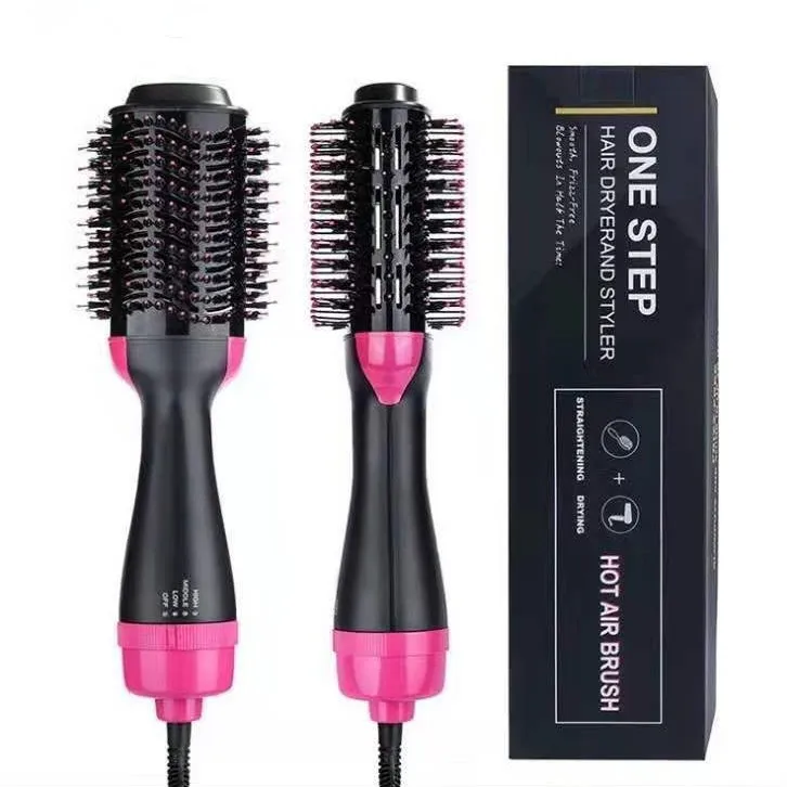 

Multi-functional Hot Air Brush One Step Hair Dryer&Straightener/Curly Hair Comb with Anti-Scald Features, Black