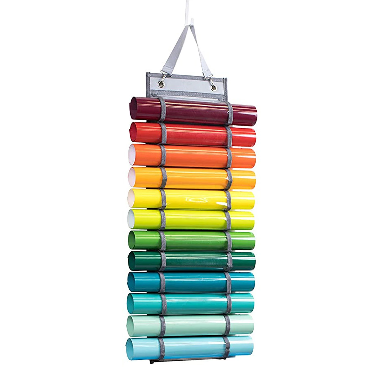 

Wall Mount heat transfer Vinyl Roll Storage Rack, Craft vinyl roll holder Organizer, Wrap Organizer with 12 Compartments, Customized color